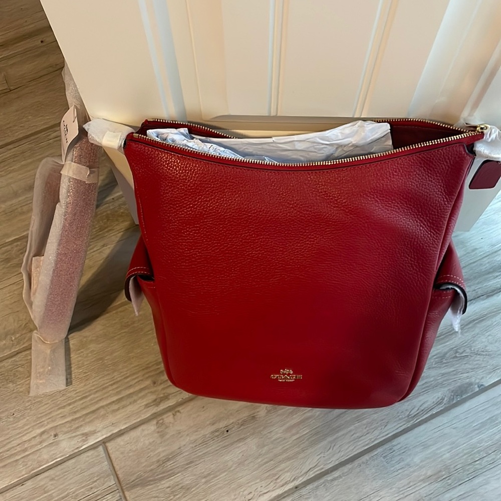 New red coach handbag